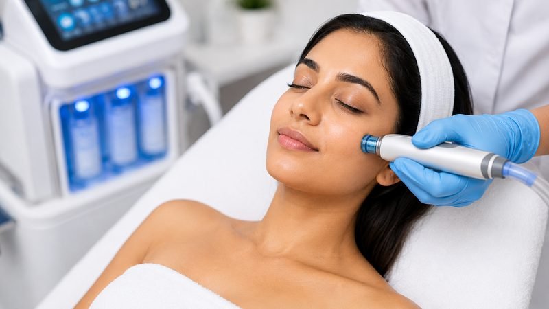 Advanced skin treatment session